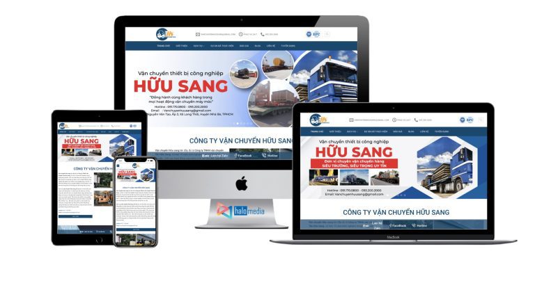Thiết kế Web công ty vận tải