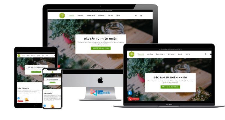 Thiết kế website Đặc sản miền núi, cafe, mật ong