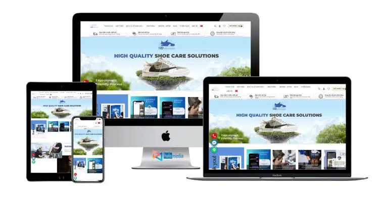 Thiết kế website dịch vụ vệ sinh giay