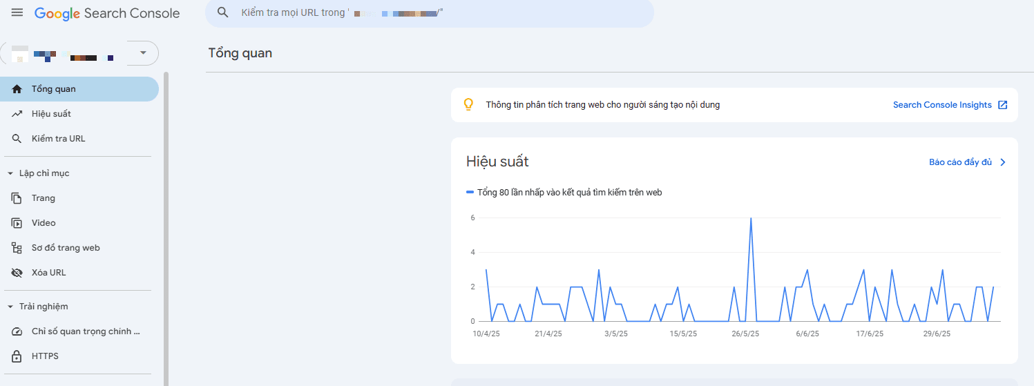Hướng dẫn cài Google search console cho Web WordPress