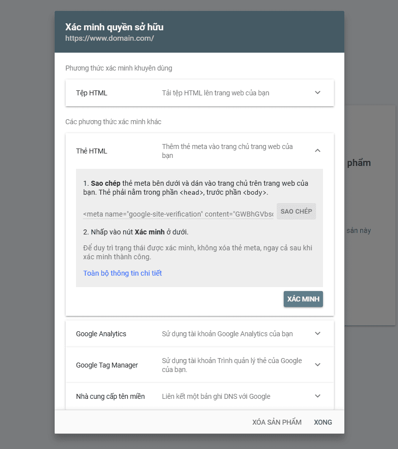 Hướng dẫn cài Google search console cho Web WordPress