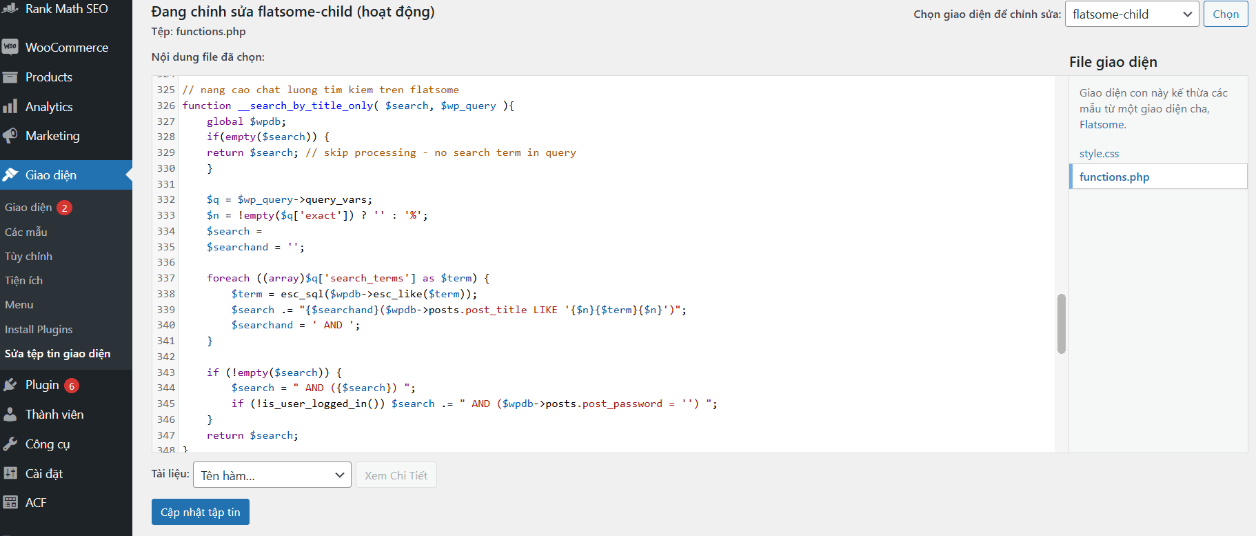 File functions.php trong wordpress ở đâu và có chức năng gì ?