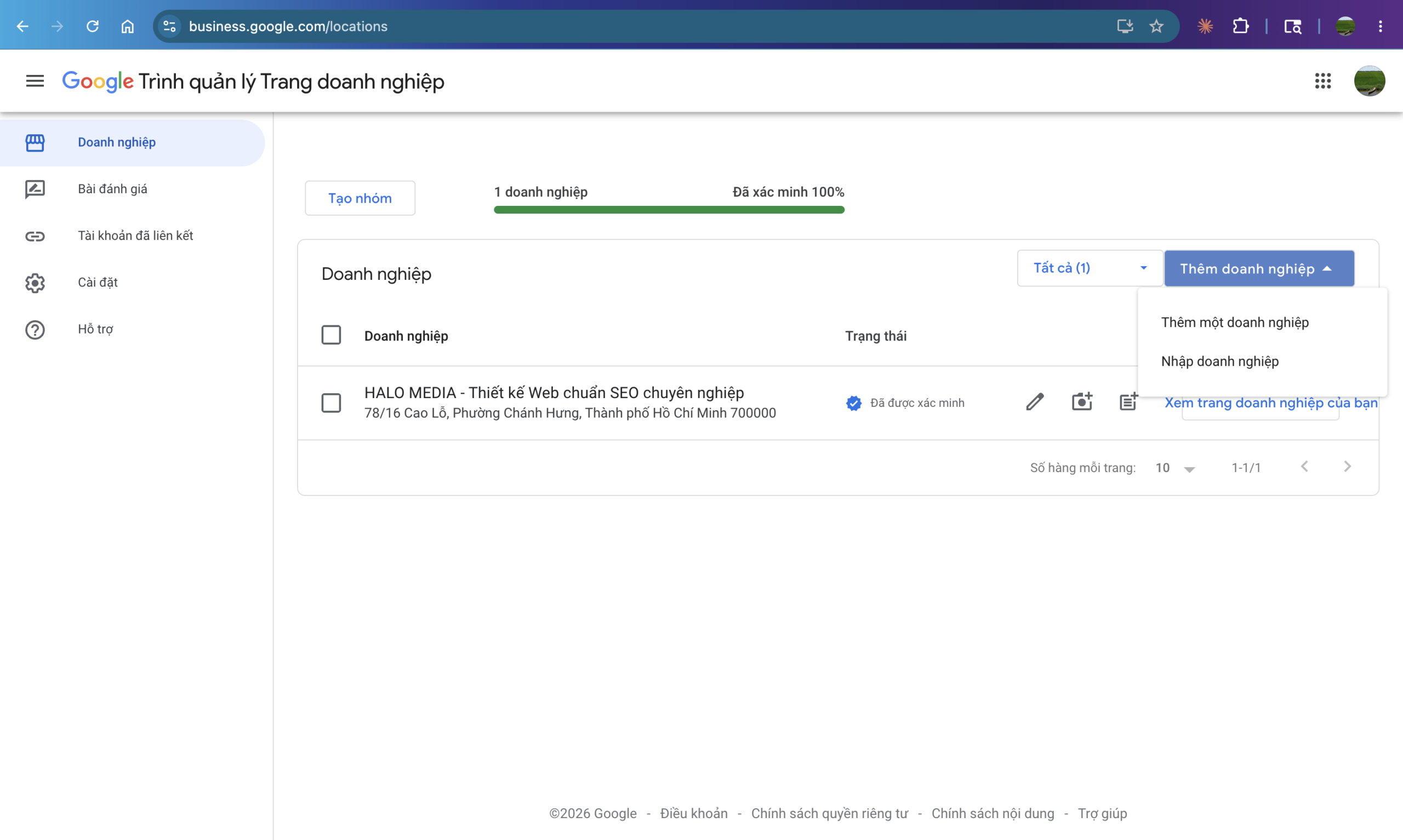1 tao dia diem google business profile halomedia scaled thiết kế web Halo Media