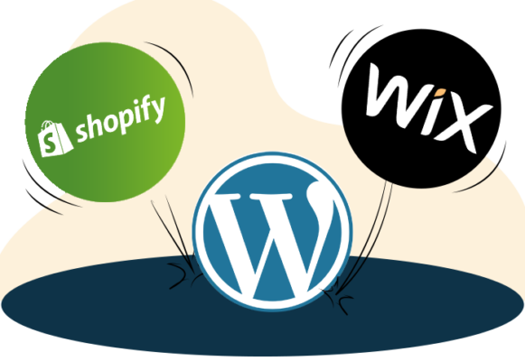 so sanh wix shopify wordpress thiết kế web Halo Media