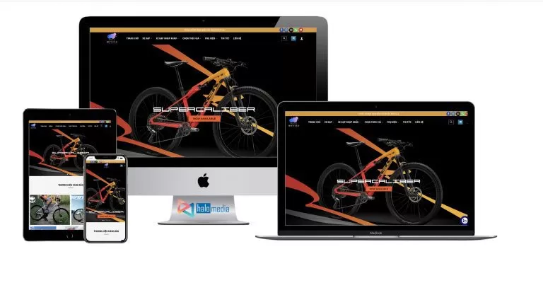 thiet ke website Shop Xe đạp thể thao halo-media