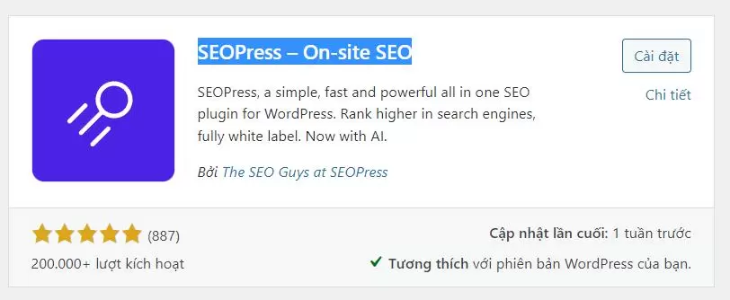 Plugin SeoPress hỗ trợ seo chất lượng